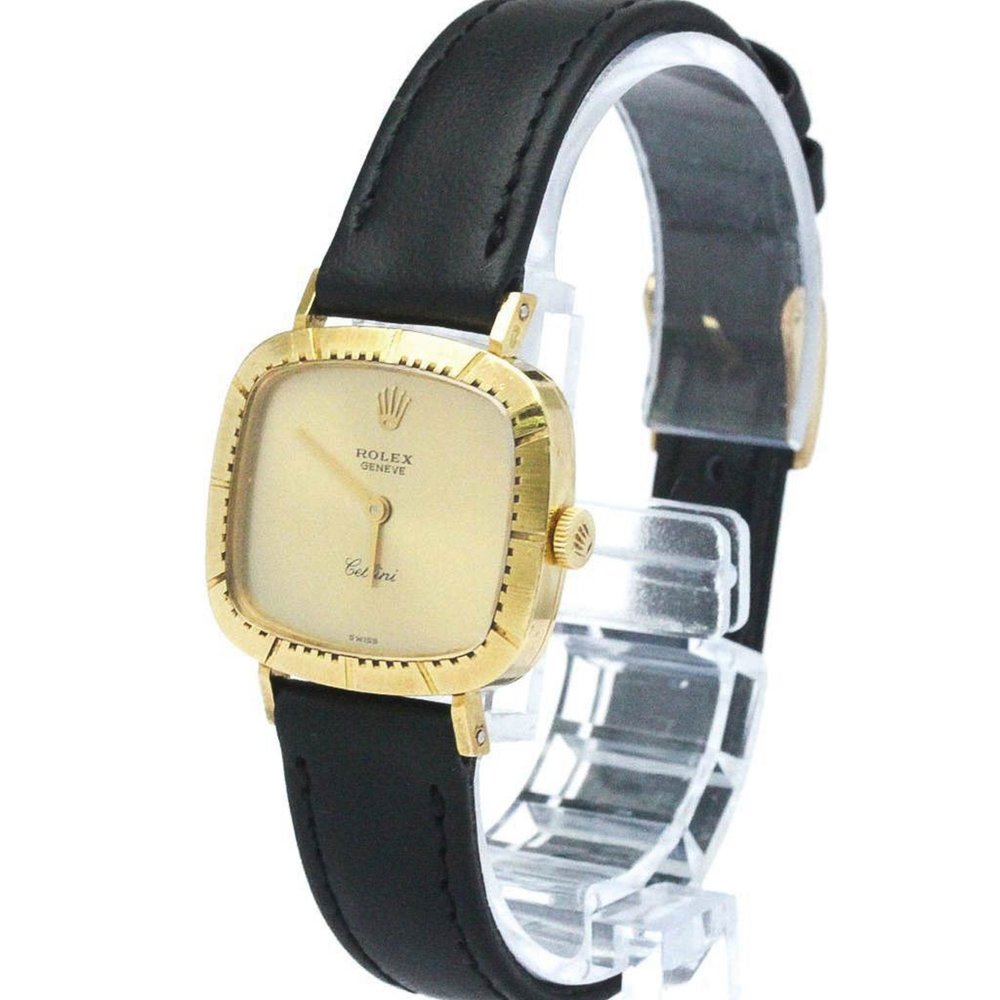 Vintage ROLEX Cellini 4082 18K Gold Leather Hand-Winding Ladies Watch BF567356 - Picture 2 of 8